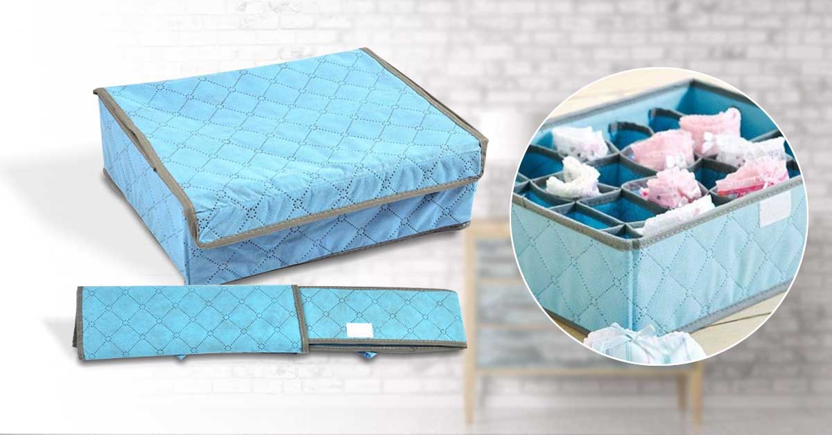 Pudełko na bieliznę z 24 przegródkami-2