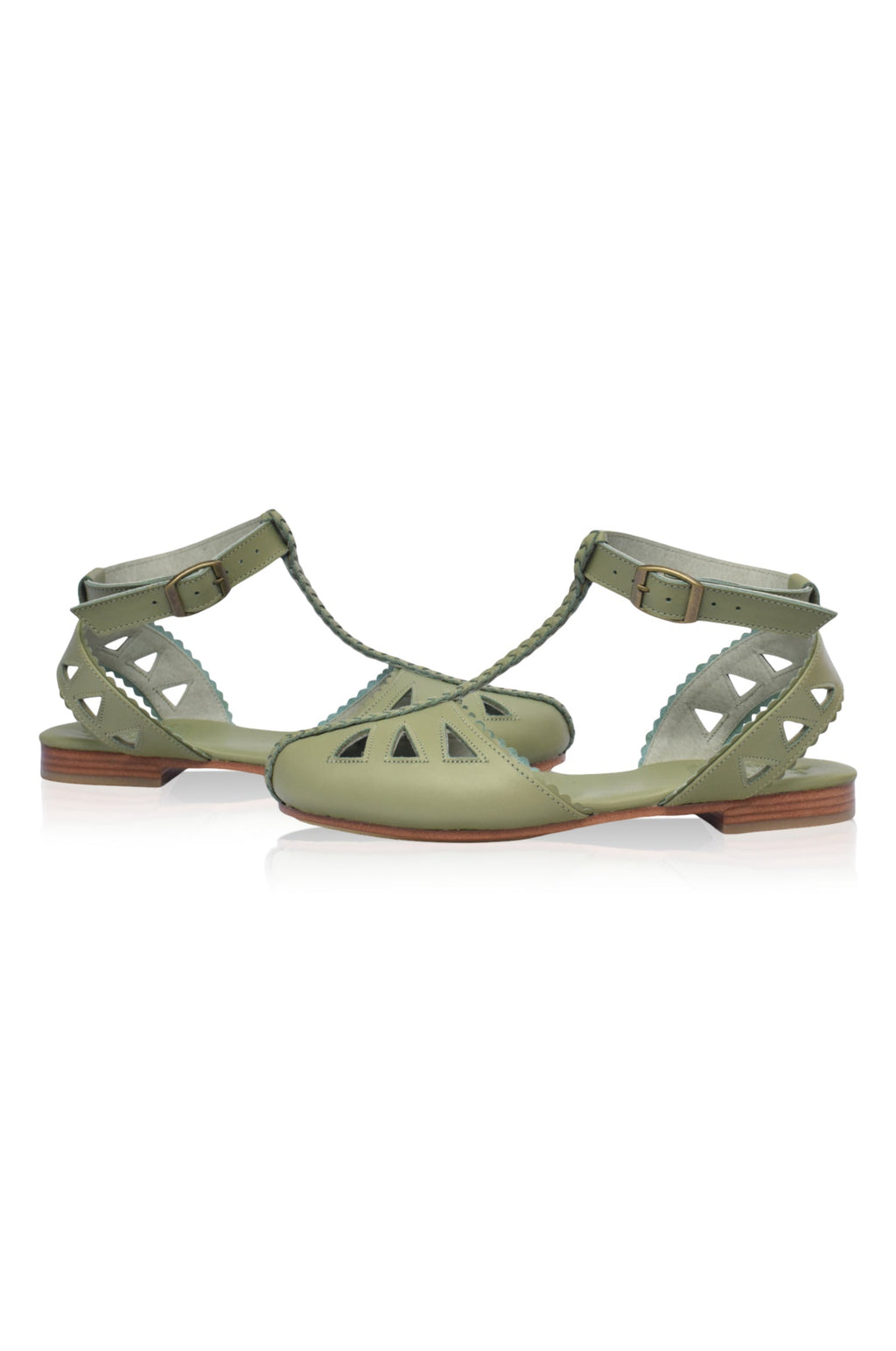 Bounty T-strap Leather Sandals-2