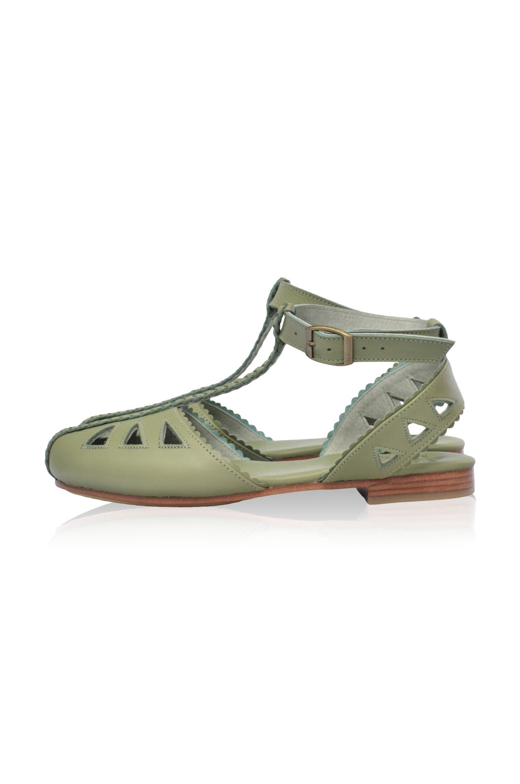 Bounty T-strap Leather Sandals-3