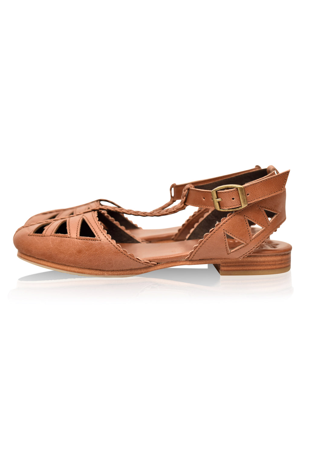 Bounty T-strap Leather Sandals-7